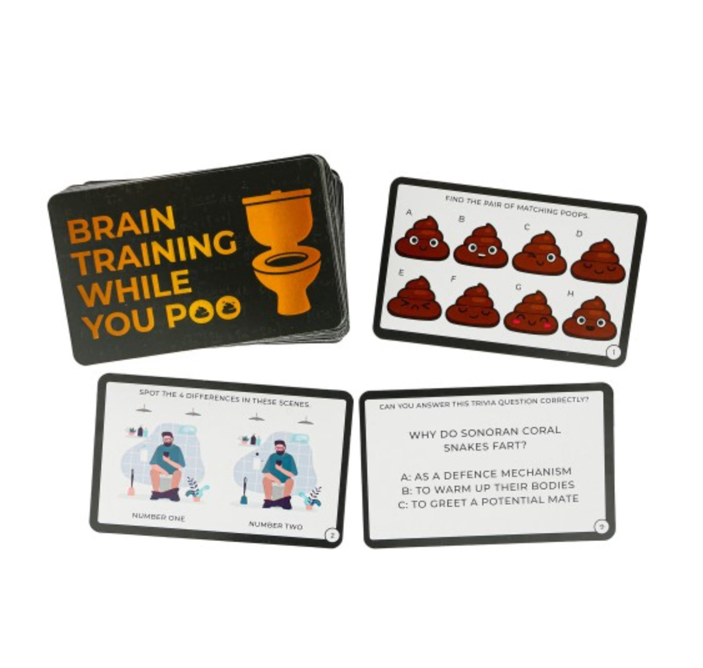 Brain Training While You Poo Cards