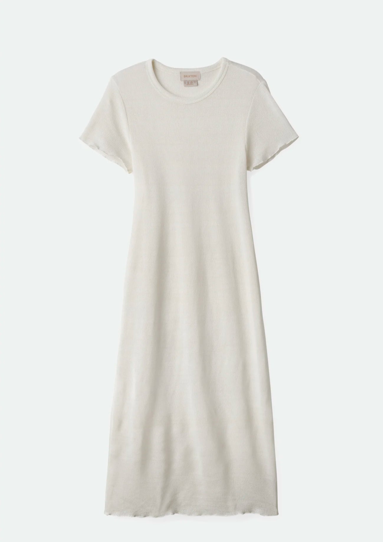 Brixton Sheer Knit Dress Off White