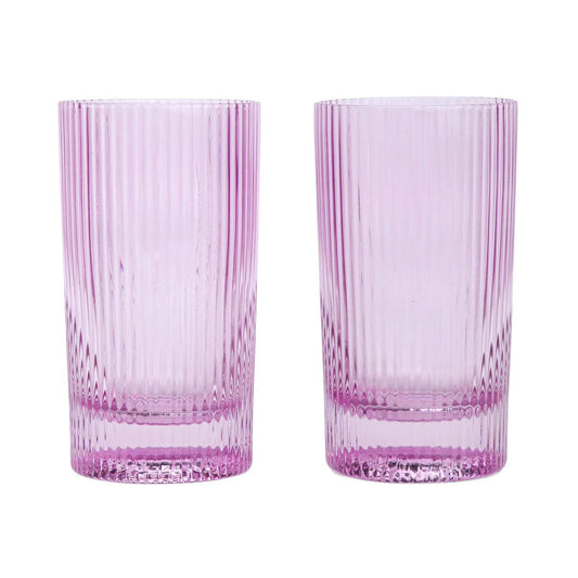 Here’s How The Stella Highball Glass Lilac (Set of 2)