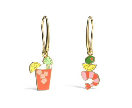 Yellow Owl Workshop Bloody Mary & Shrimp Drop Earring