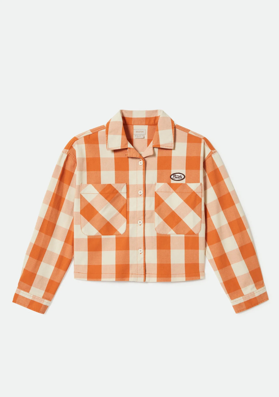 Brixton Utopia Overshirt Tangerine Gingham