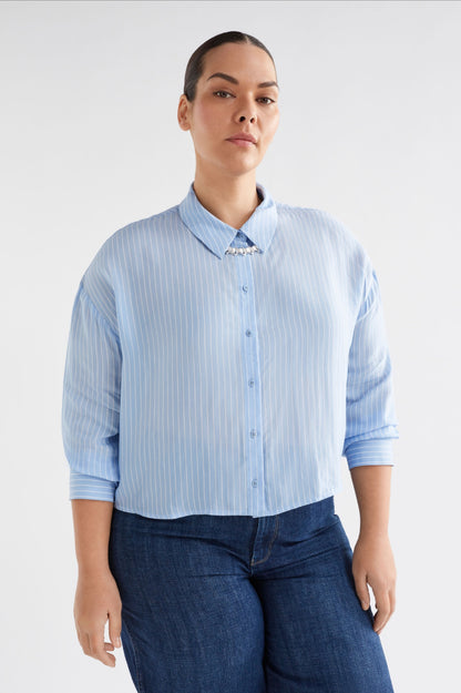 Elk Sera Shirt Pale Blue Stripe