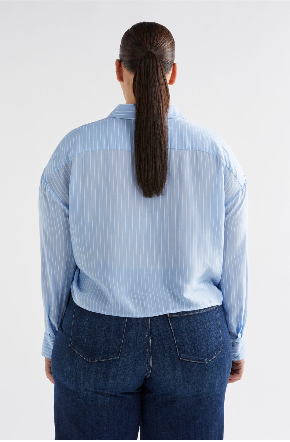 Elk Sera Shirt Pale Blue Stripe