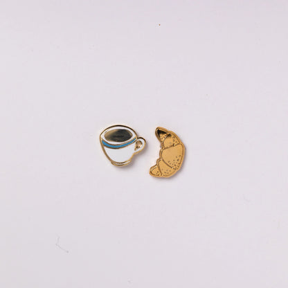 Yellow Owl Workshop Coffe & Croisant Stud Earrings