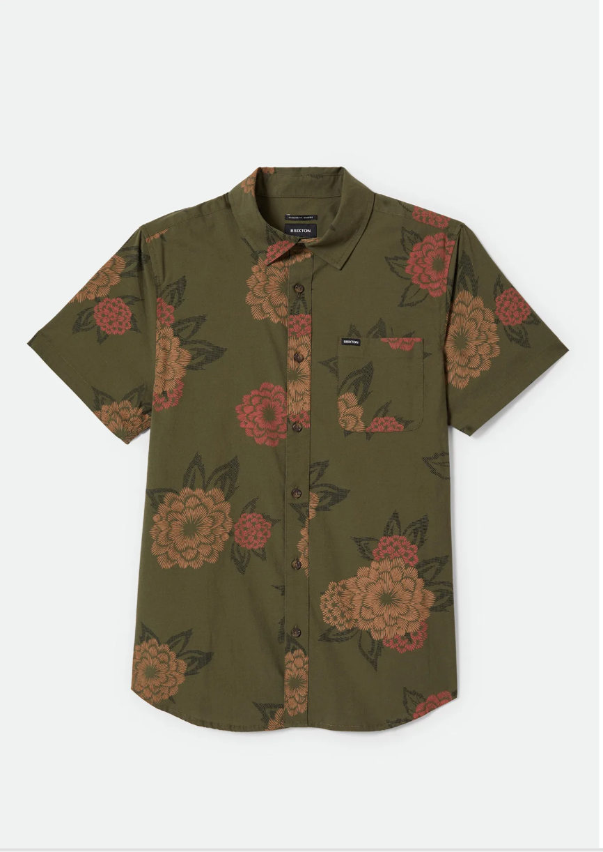 Brixton Charter Print S/S Shirt Painterly Floral