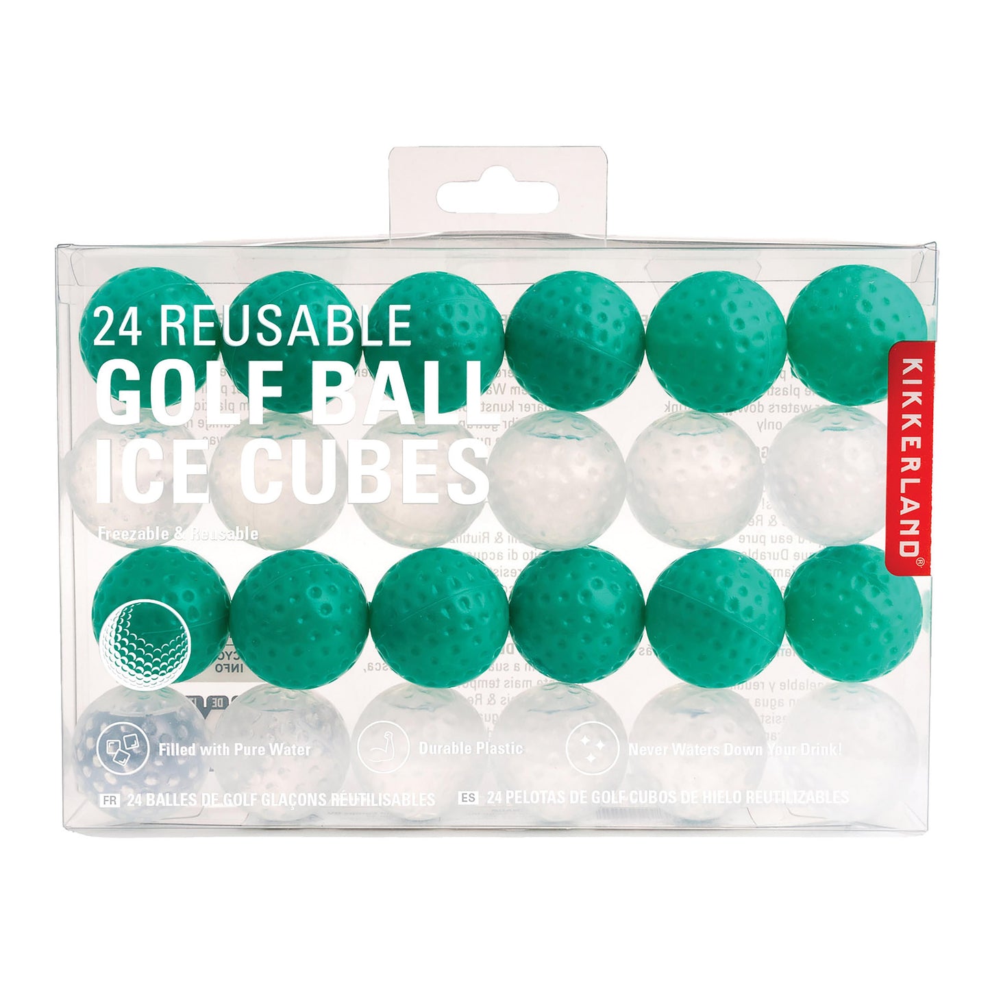 Kikkerland Golf Ball Reusable Ice Cubes (24pc)