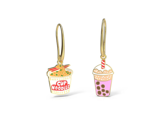 Yellow Owl Workshop Ramen & Boba Drop Earrings