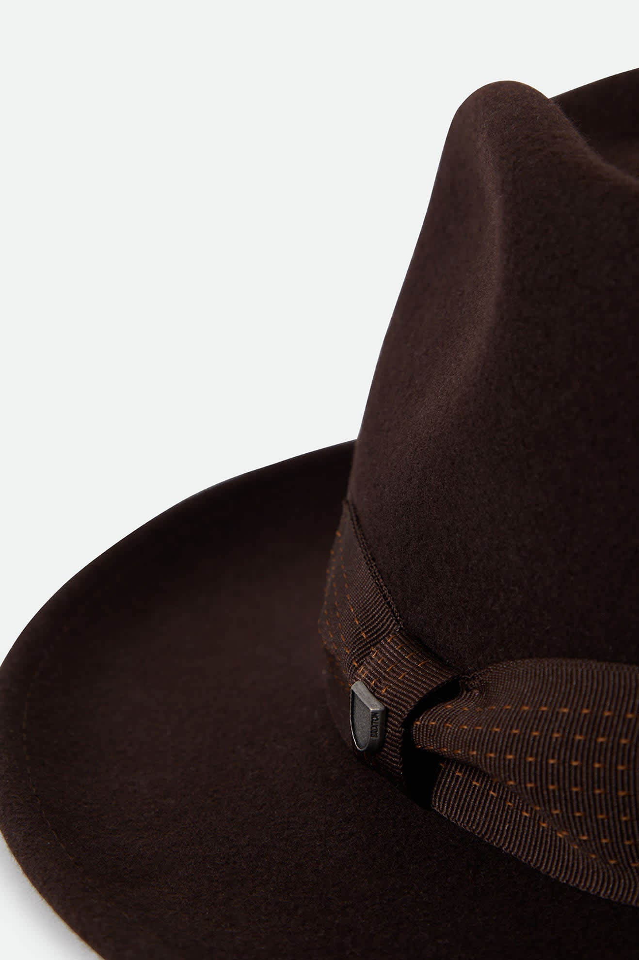 Brixton Swindle Convetabrim Fedora Dark Brown/Chocolate