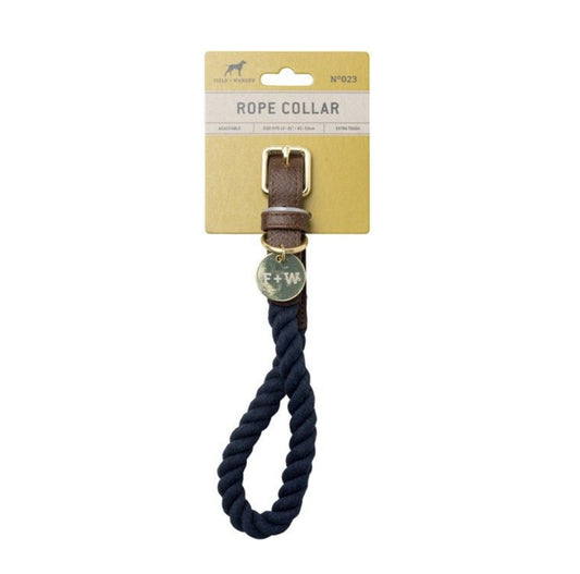 Field + Wander Dog Collar Large Navy